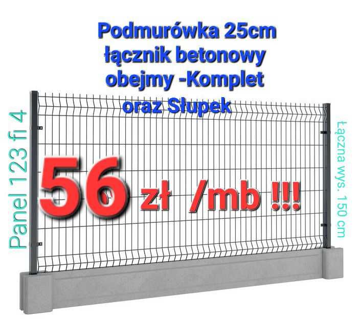 Ogrodzenie panelowe 56 zł /mb -materiał  ,Bramy I Furtki