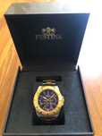 Relógio Festina Azul Pulseira Aço, Unisexo