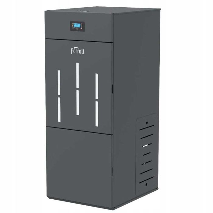 nowoczesny stalowy kocioł na pellet FERROLI Biopellet PRO o mocy 12 kW