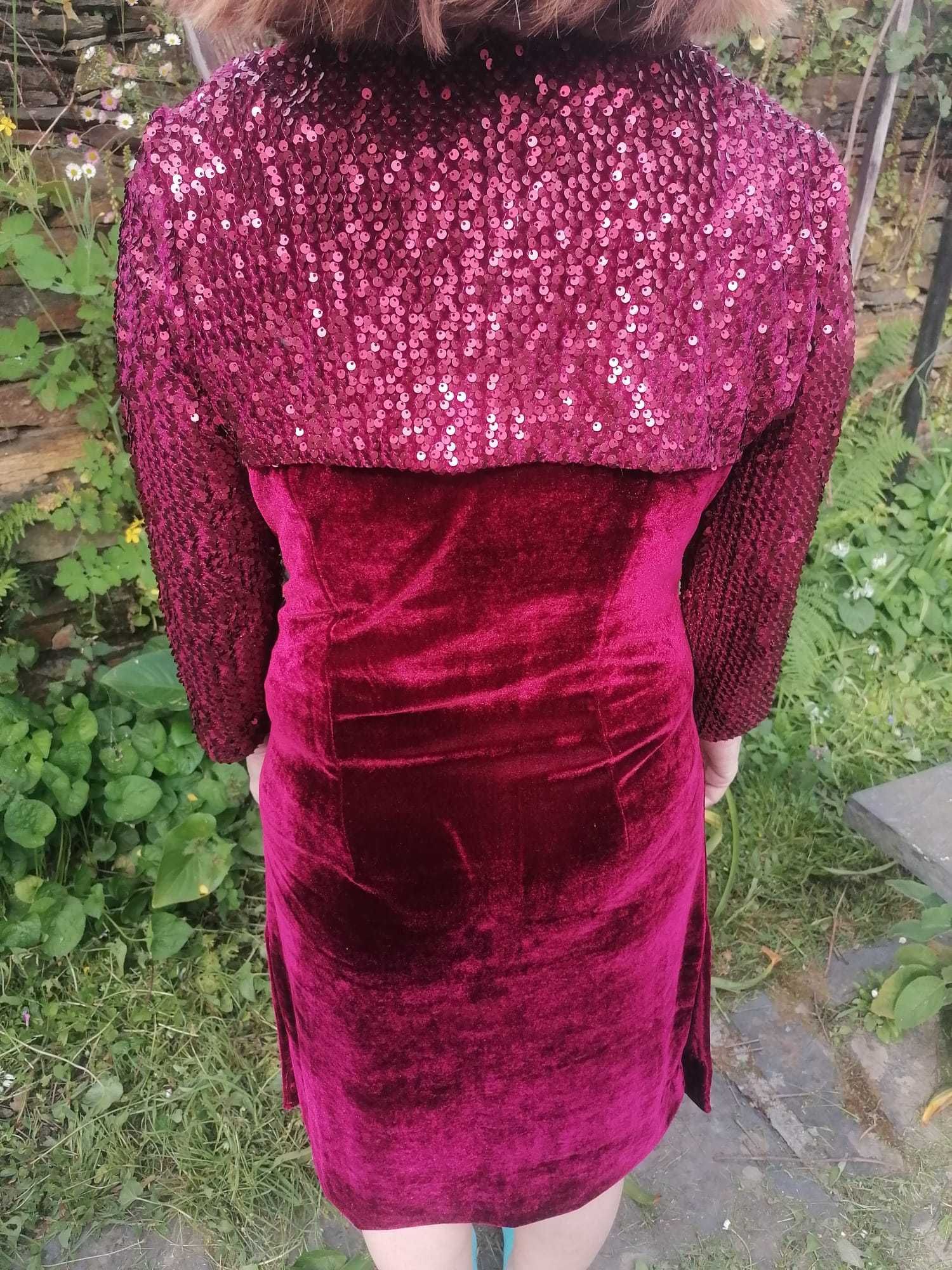 Vestido vermelho de cerimónia veludo elástico