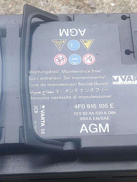 Akumulator Varta AGM 92Ah 850 A