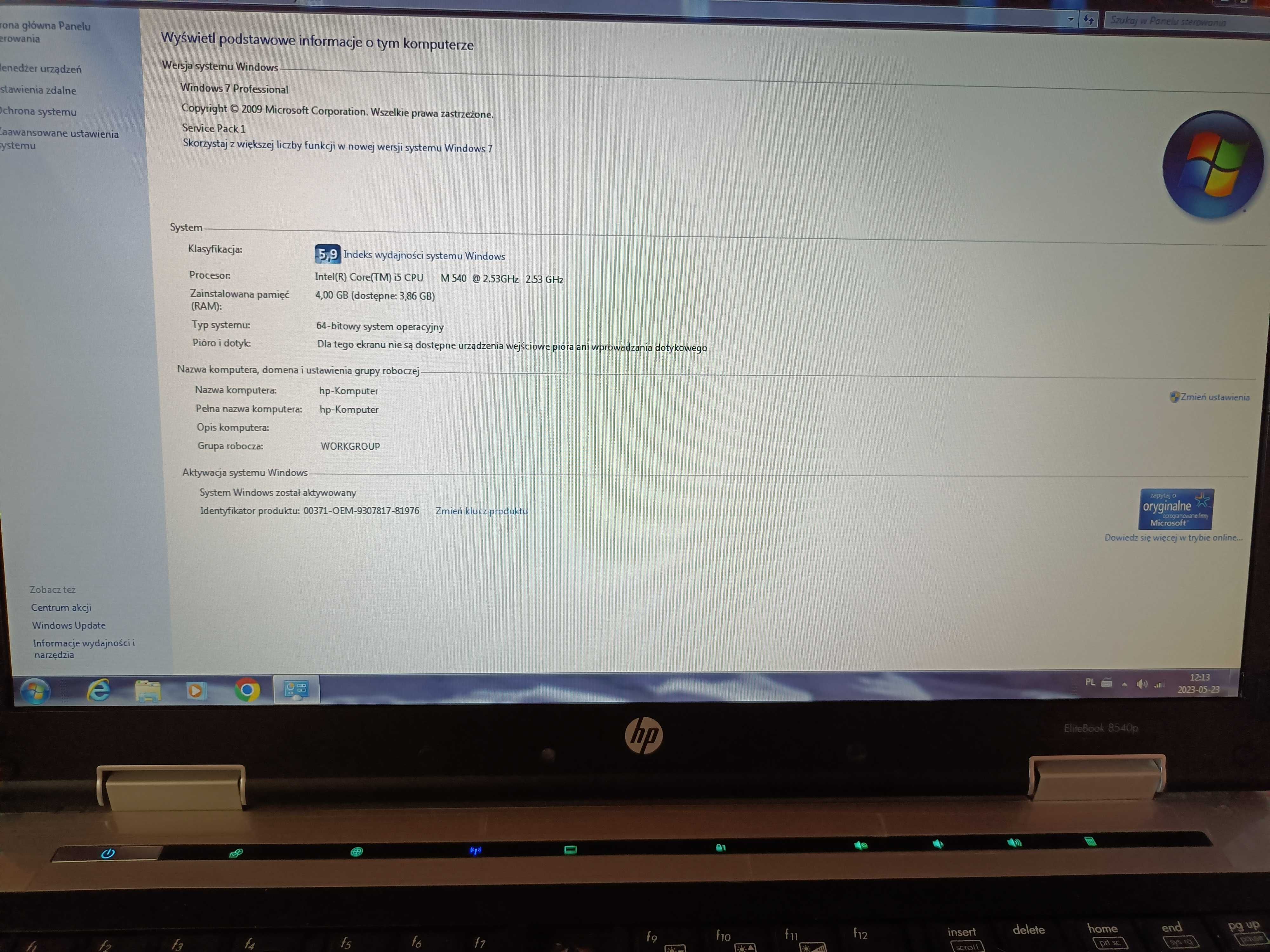 Laptop HP EliteBook 8540p