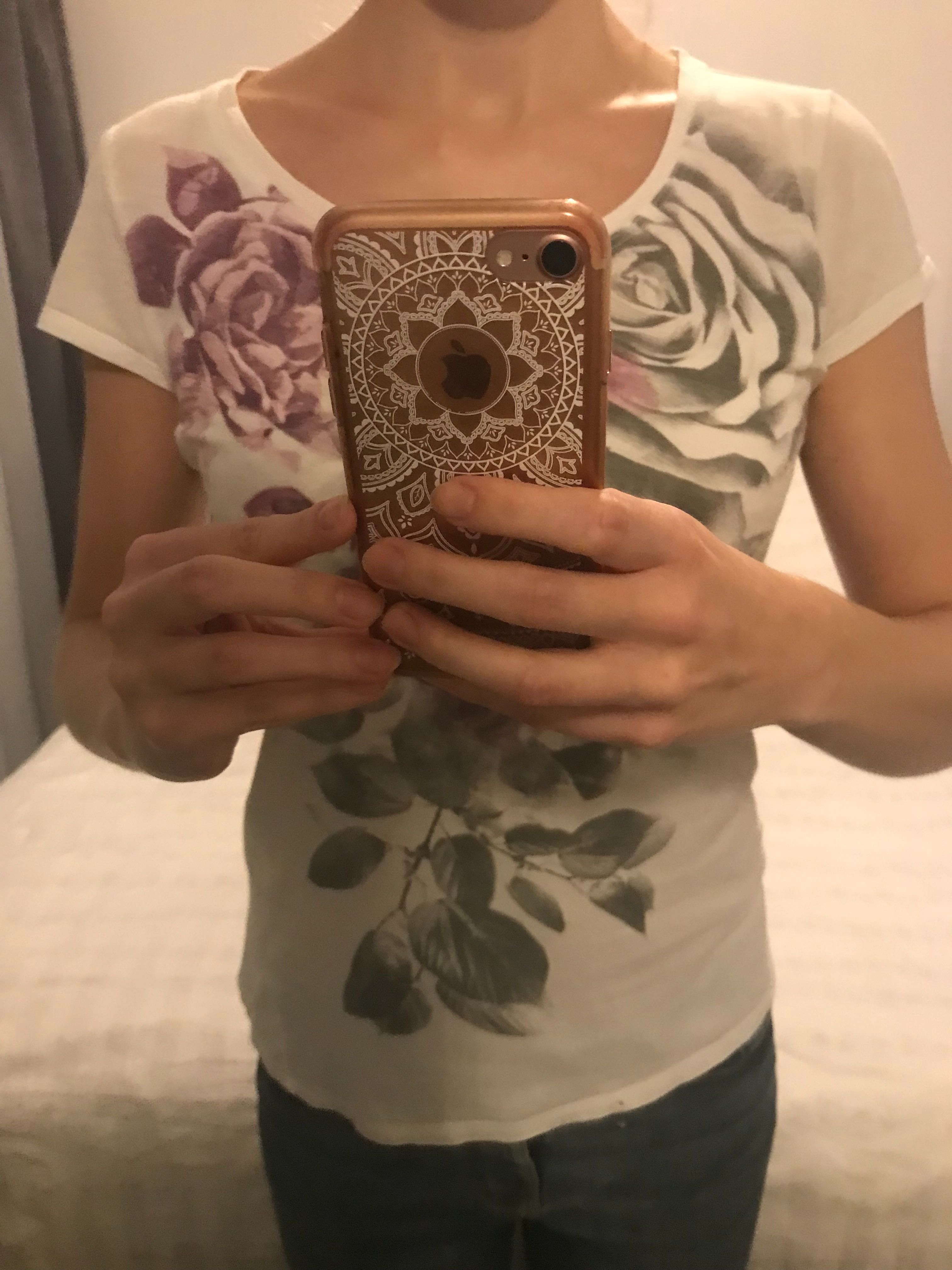 Biały T-shirt ze wzorem New York & Company rozm. XS