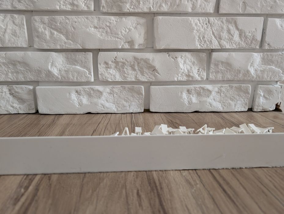 Karnisz sufitowy podwójny szyna sufitowa biała z maskownicą 280 cm