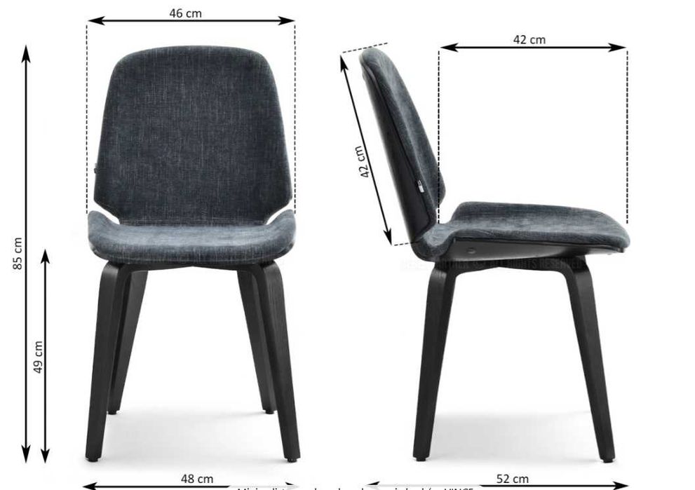 Proste krzesło gięte drewno orzech szary tkanin OUTLET ostatnie szt I1