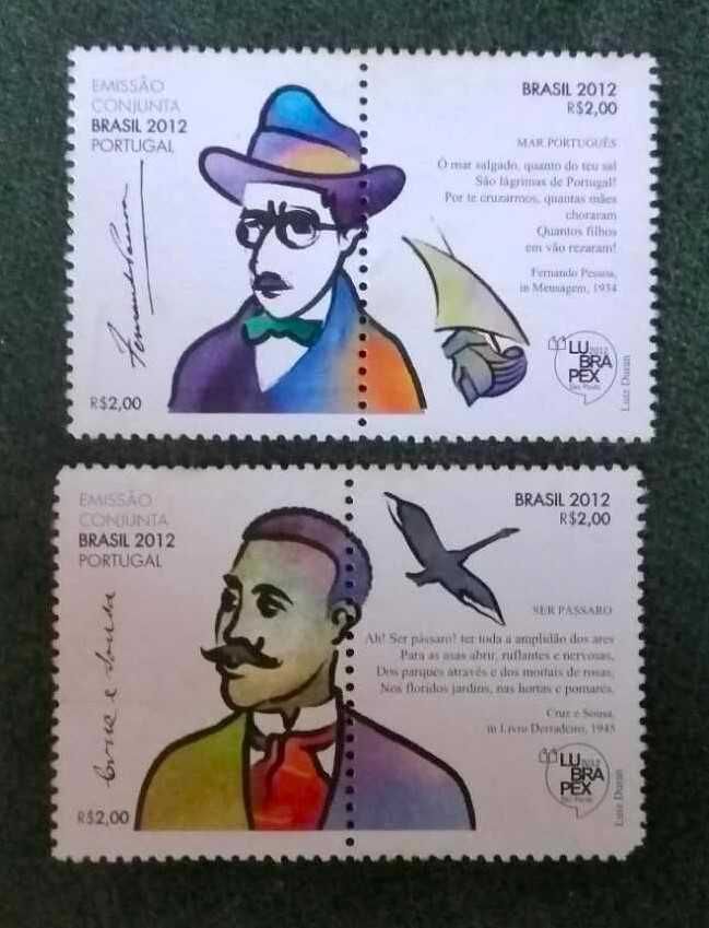 2012 - Emissão Conjunta c/ o Brasil: Escritores