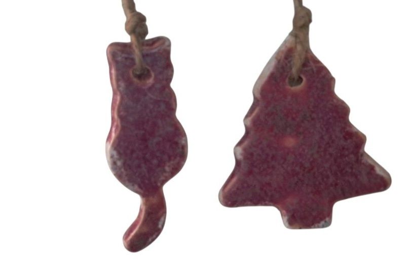 Ceramika zawieszki świąteczne zestaw