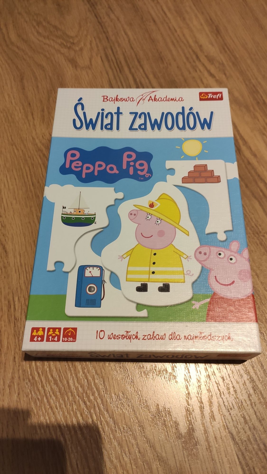 Świat zawodów Świnka Peppa, gra układanka puzzle, edukacyjne, używane