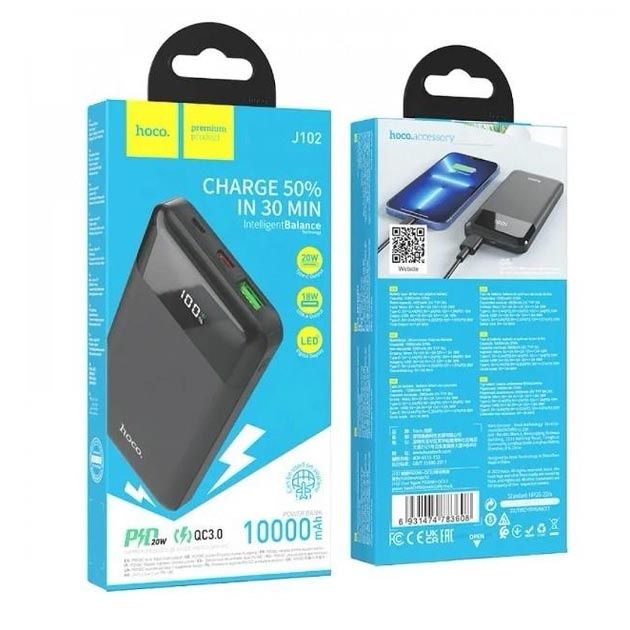 Power Bank Hoco J102 10000 mAh PD20W+QC3.0 Портативний Акумулятор Пове