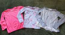 Bluzki cienkie 122 H&M 3szt zestaw
