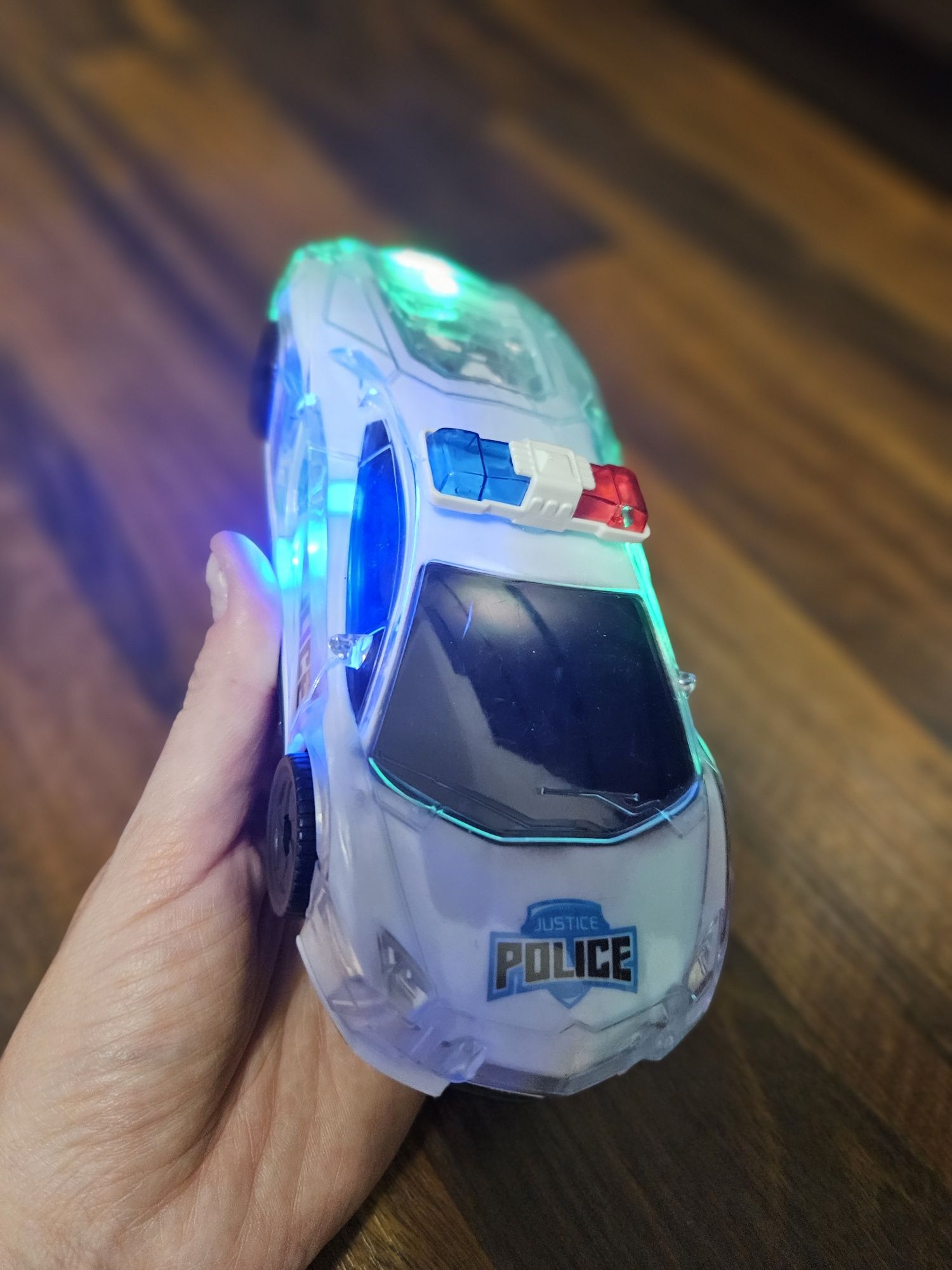 Auto policja gra świeci jeździ