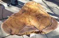 stolik kawowy orzech  plaster drewna zalany żywicą