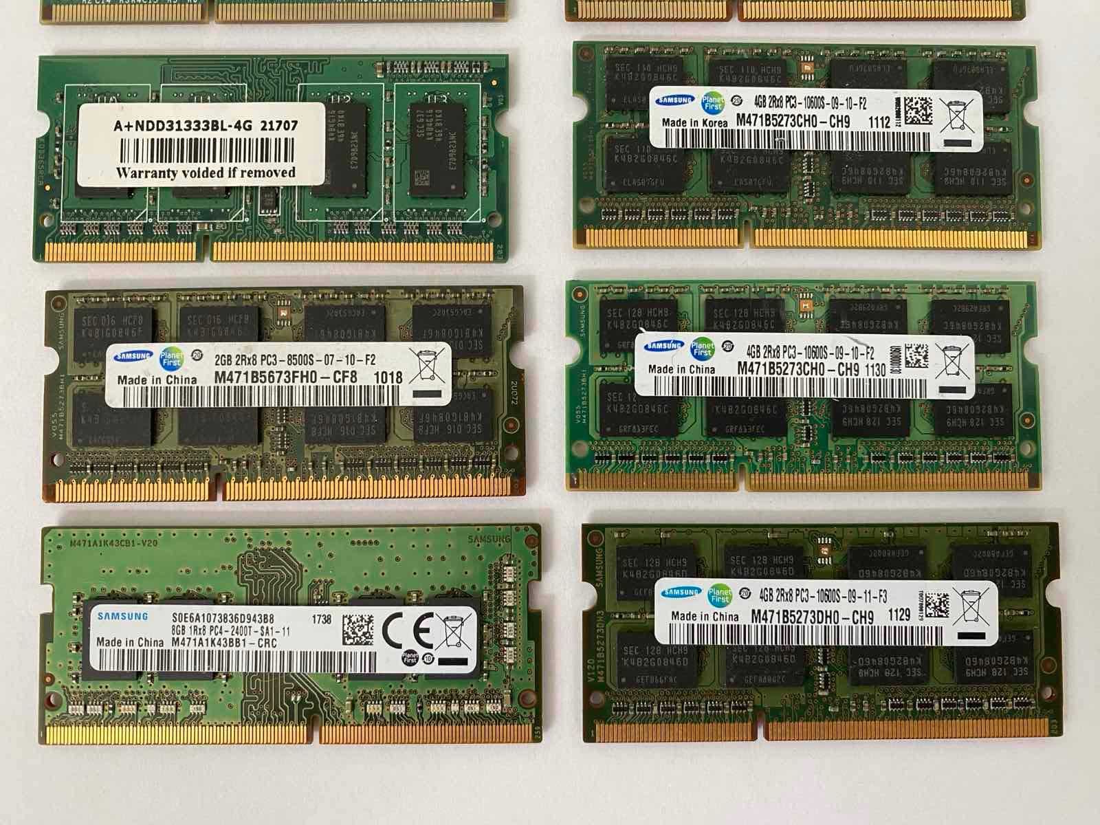 Пам'ять DDR3 2GB, 4GB, 8GB, DDR4 4GB, 8GB для ноутбуків та ПК