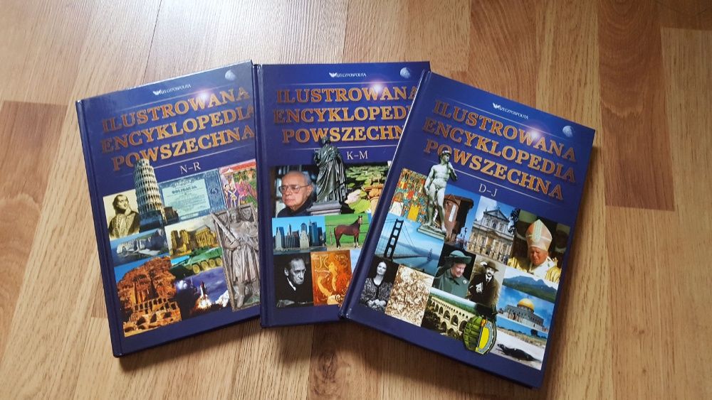 Ilustrowana Encyklopedia Powszechna - 3 tomy dla dzieci edukacyjna