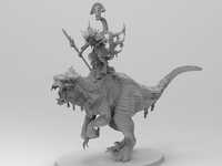 Figurka Kroq-Gar Grymloq Saurus Warhammer Age of Sigmar druk 3D modele