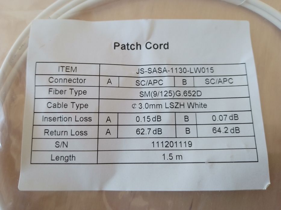 Optical Fiber Patch Cord64284361721473121