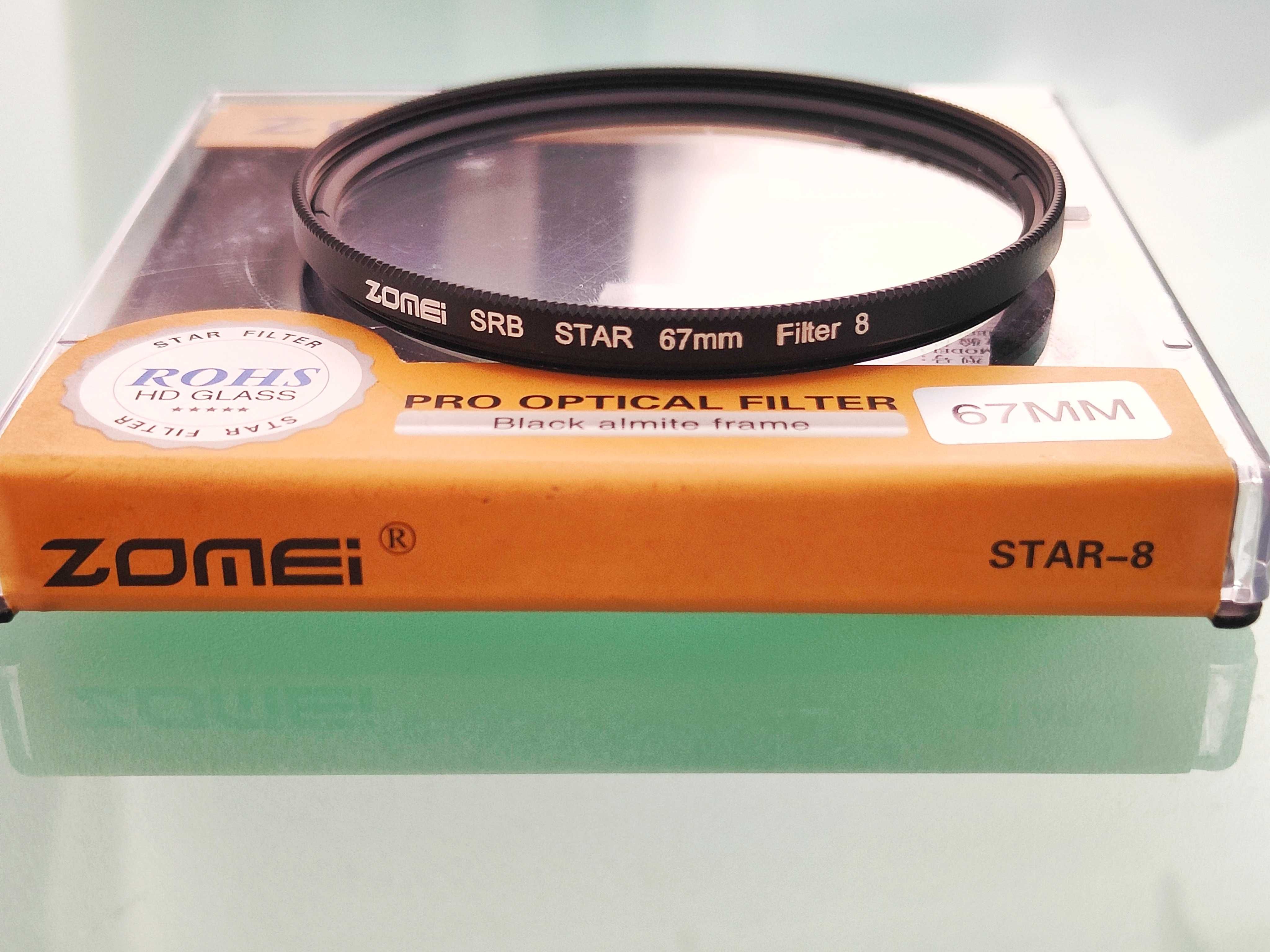 Filtro estrela 8 ZOMEI 67mm, filtro star 8