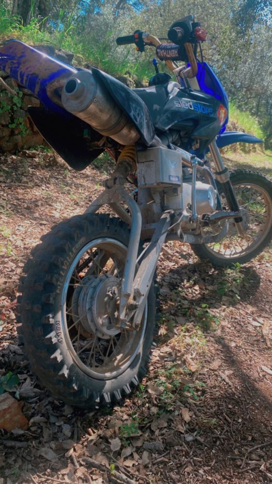 Pit bike 110 cc azul e preta