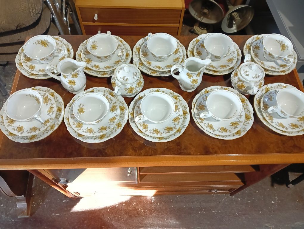Filiżanki, Cukiernica, Mlecznik Porcelana Reichenbach