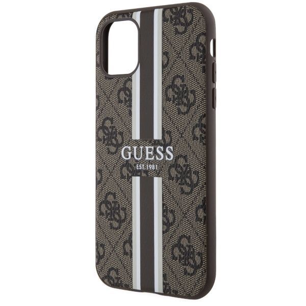 Guess Etui iPhone 11 / Xr Brązowe z Magnesem MagSafe