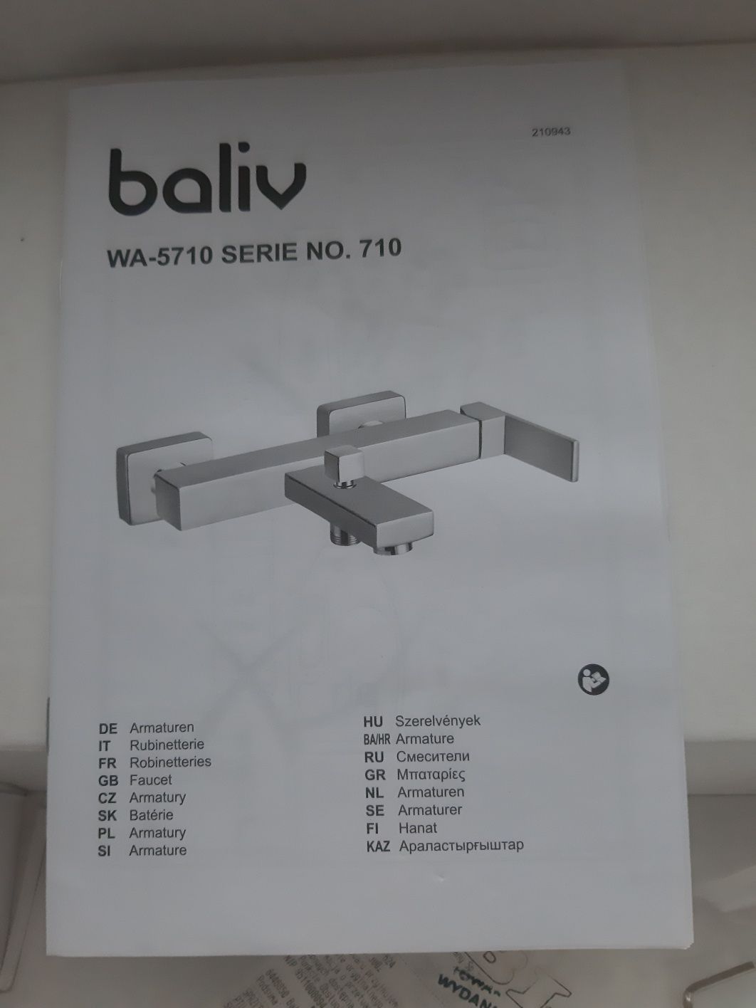 Baliv nowa złota bateria wannowa WA-5710