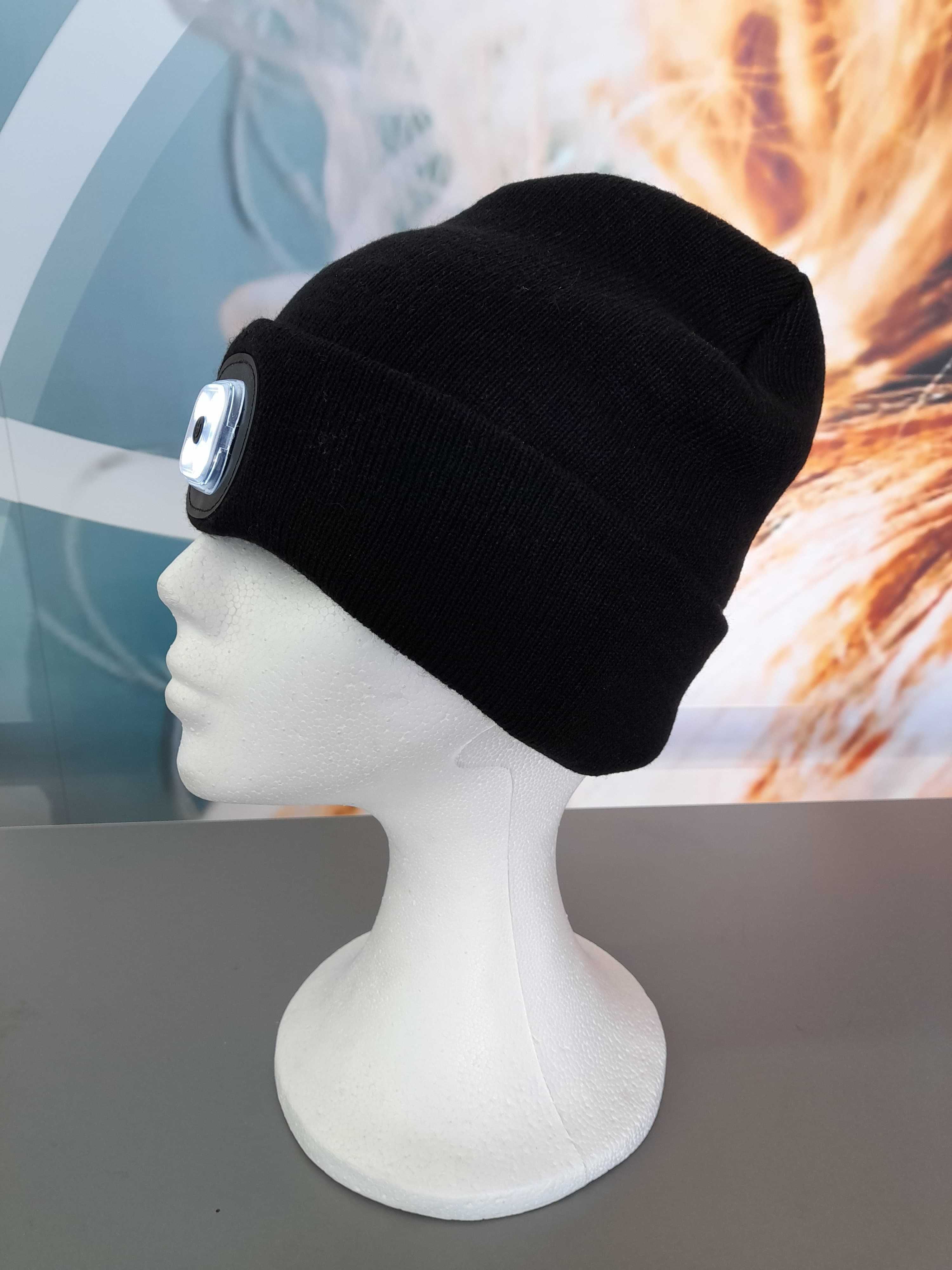 Gorro Preto com Led de Iluminação (USB)