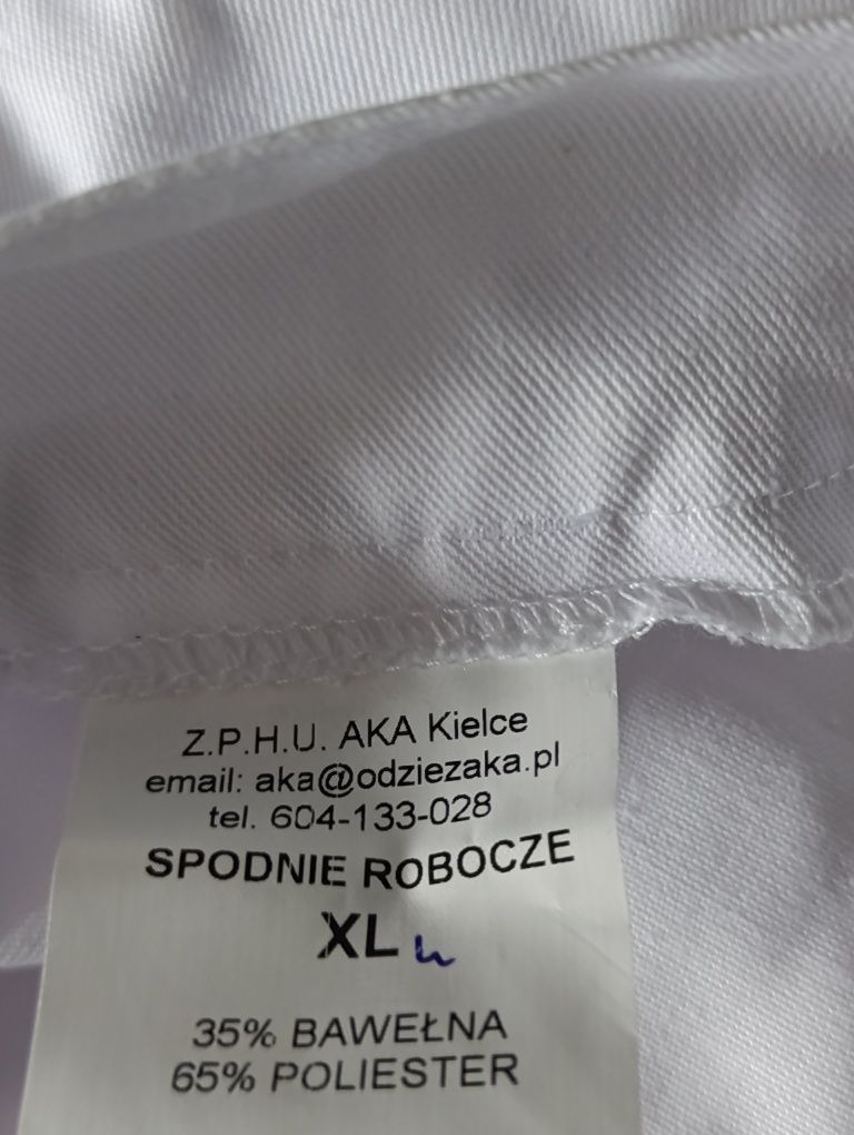 Spodnie Robocze do pasa białe