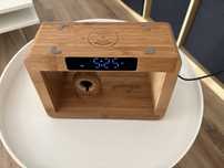Candeeiro c/ carregador wireless bamboo 5 em 1