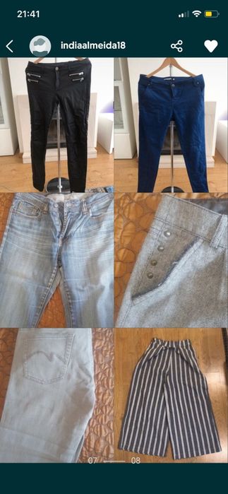 Caixa de 10-12 peças de roupa