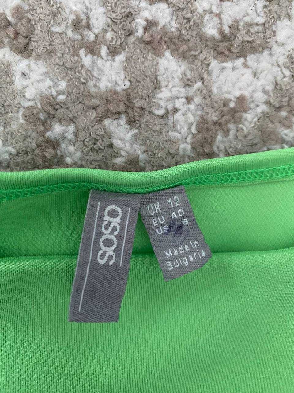 Боди ярко салатовое ASOS