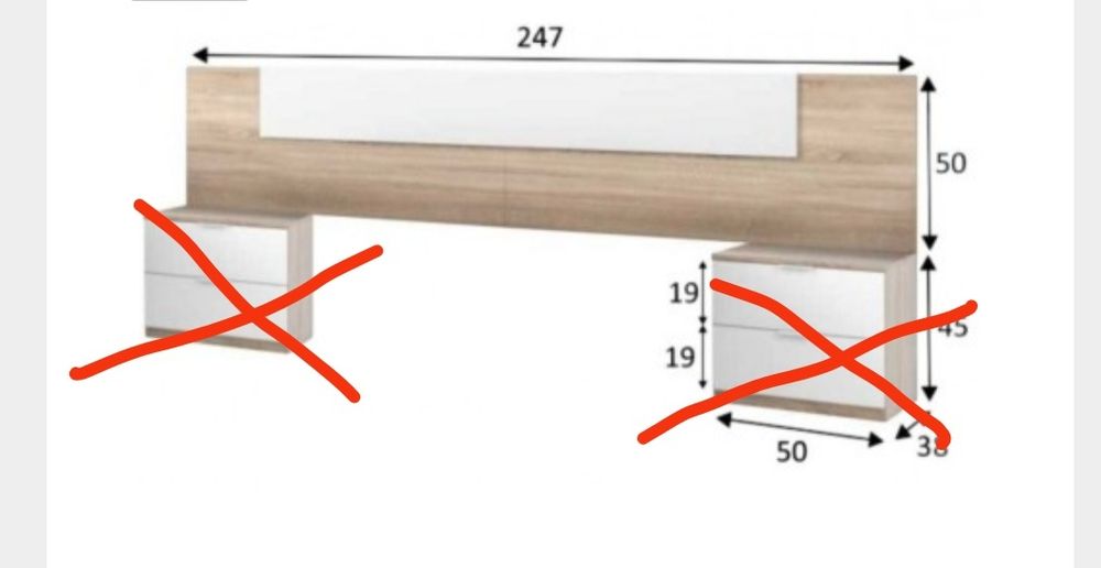 Cama de casal c colchão e cabeceira