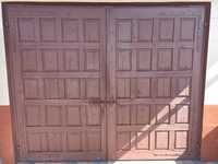 Brama garażowa 2 bramy garażowe drewniana mocna z ościeżnicą łatwy mon