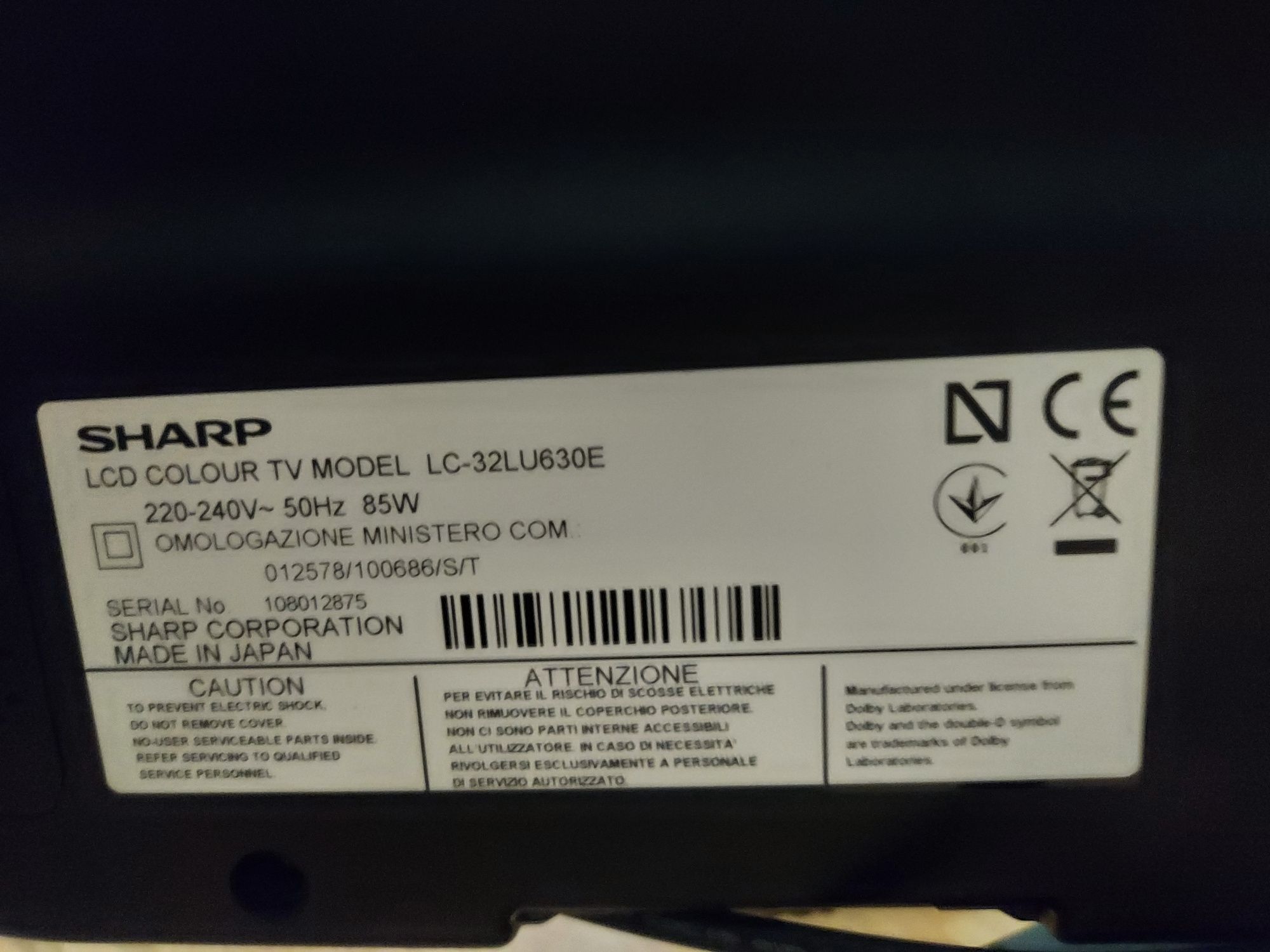 Sharp telewizor TV monitor 32 cale