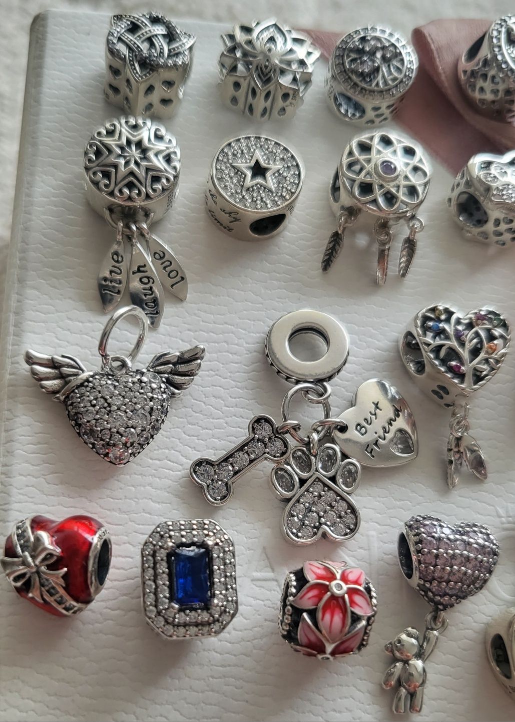 10 % Rabat Koralik charms do bransoletki Pandora, miś, serce psia łapa