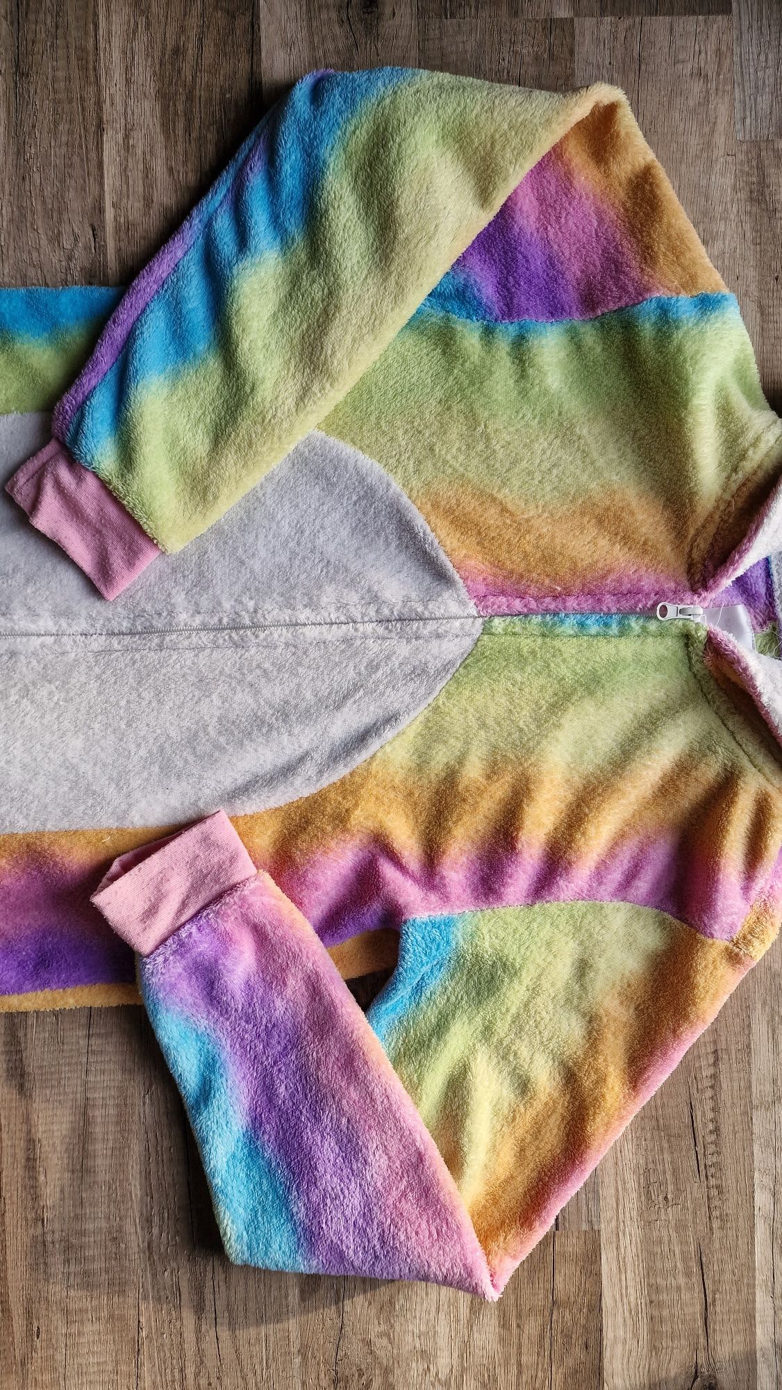 piżama kombinezon - tęczowa lama - rozmiar s/m