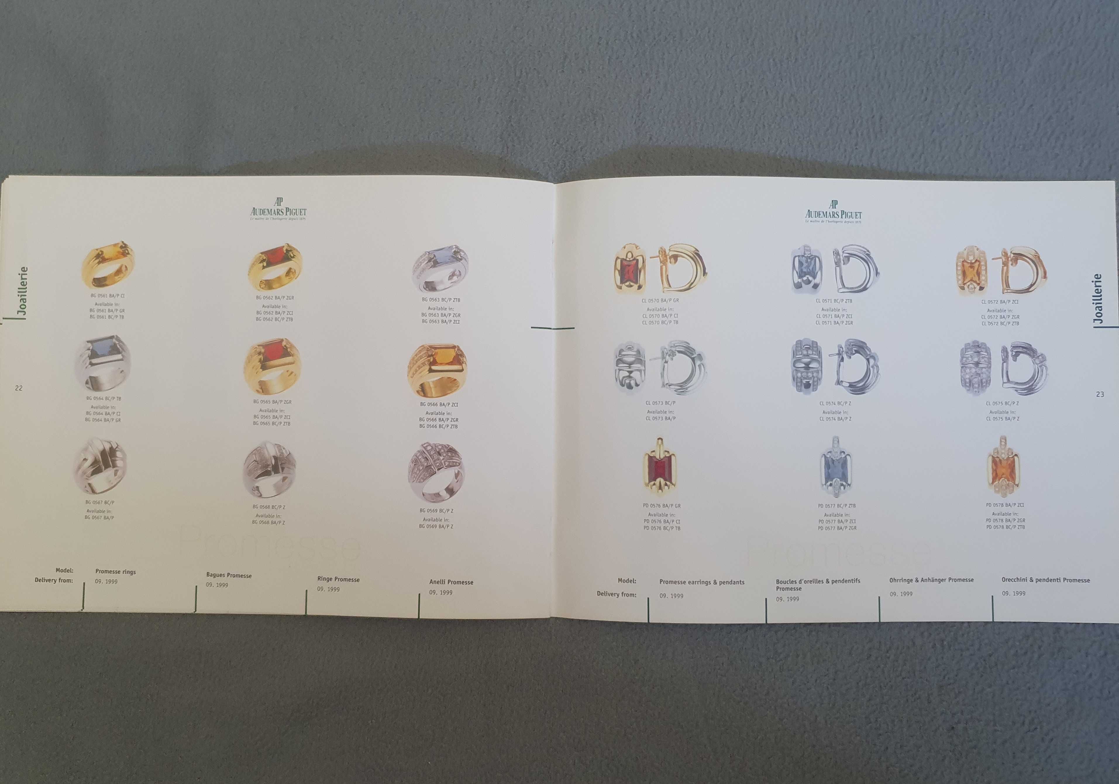 AP - Audemars Piguet - Catálogo / Livro OFICIAL de relógios - 1999