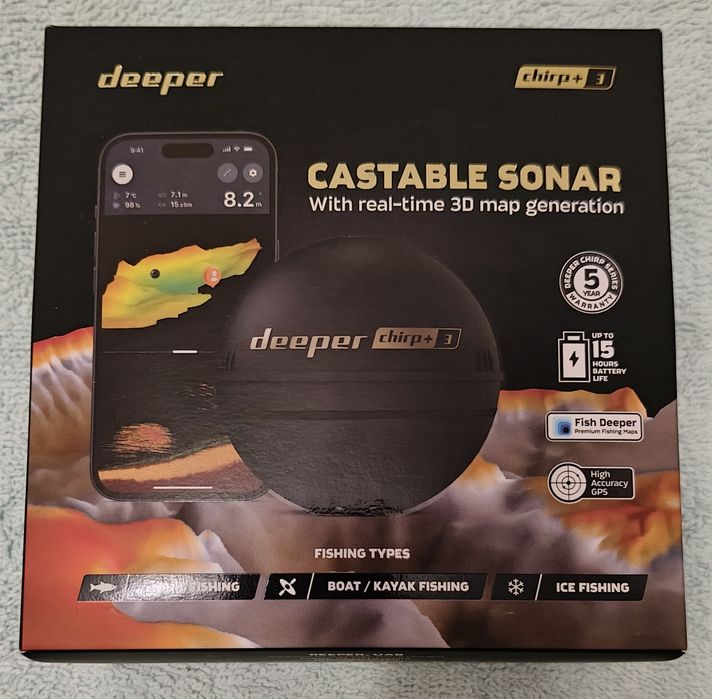 Deeper Smart Sonar CHIRP+ 3 +uchwyt
Deeper Smart Sonar CHIRP+