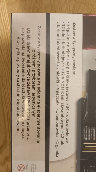 Duży 174-elementowy zestaw artystyczny w drewnianej walizce Rexus