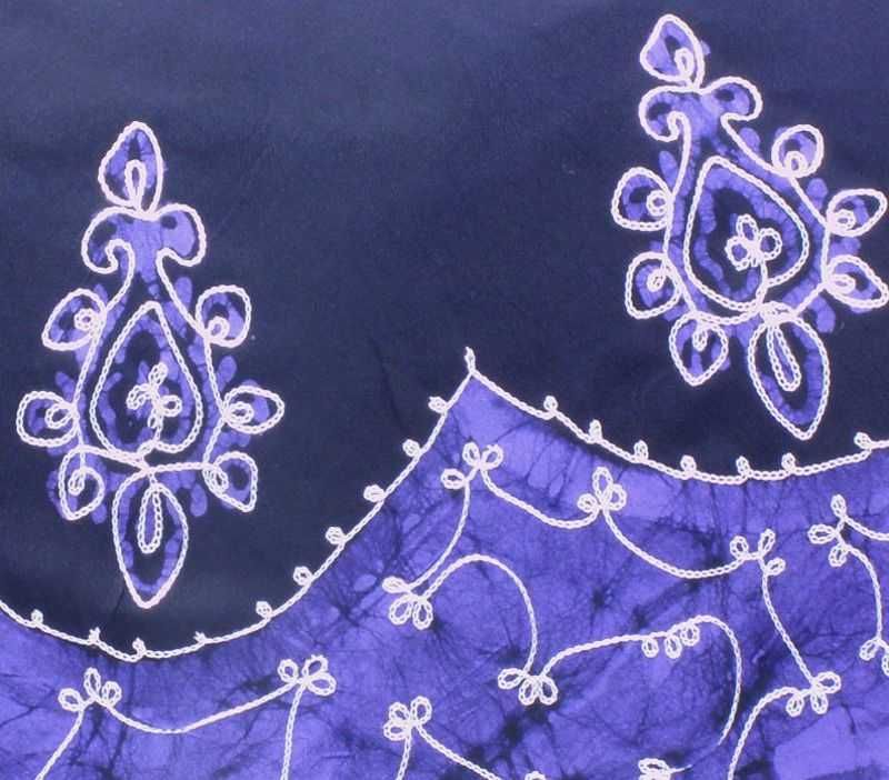 Haftowana Sukienka na Ramiączkach Asymetryczna z Indii na Lato