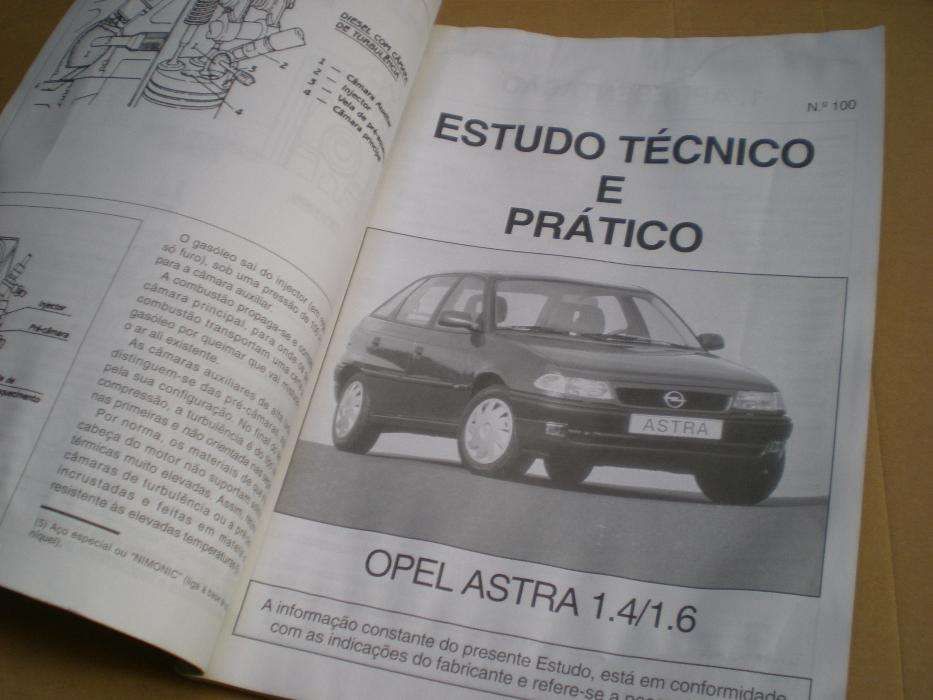 Livro RTA manual Opel Astra 1.4 1.6 automóvel estudo técnico prático