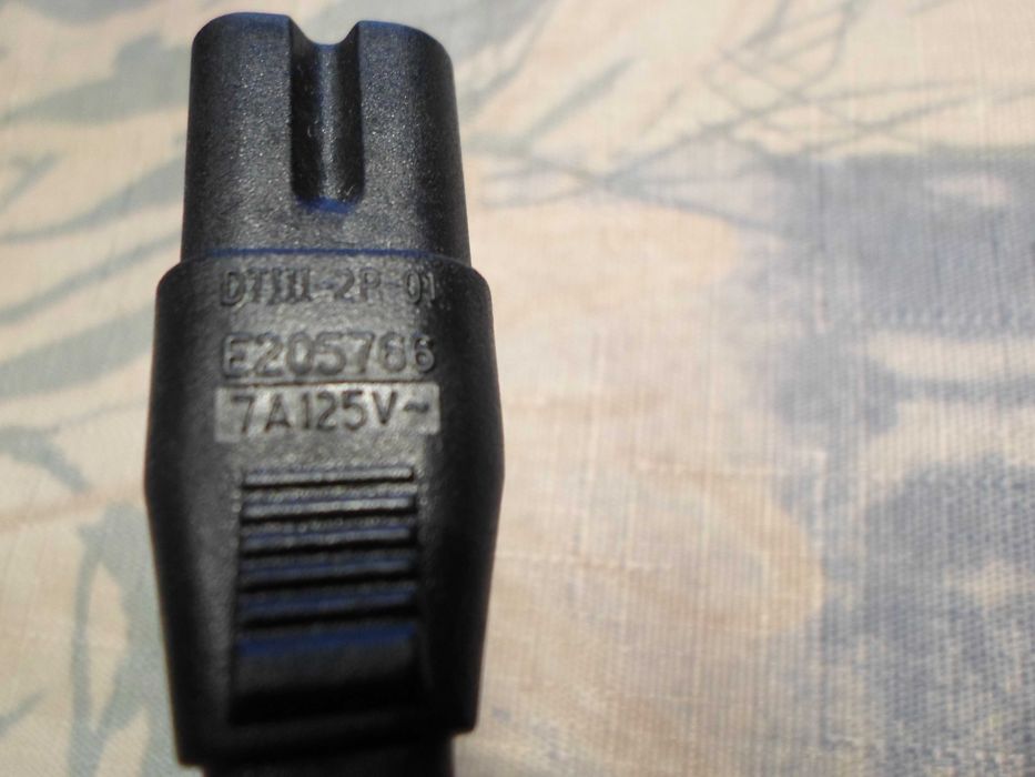 Кабель питания 1,5m, PC-184/2 -IEC-C7 2 pin американская вилка+адаптер