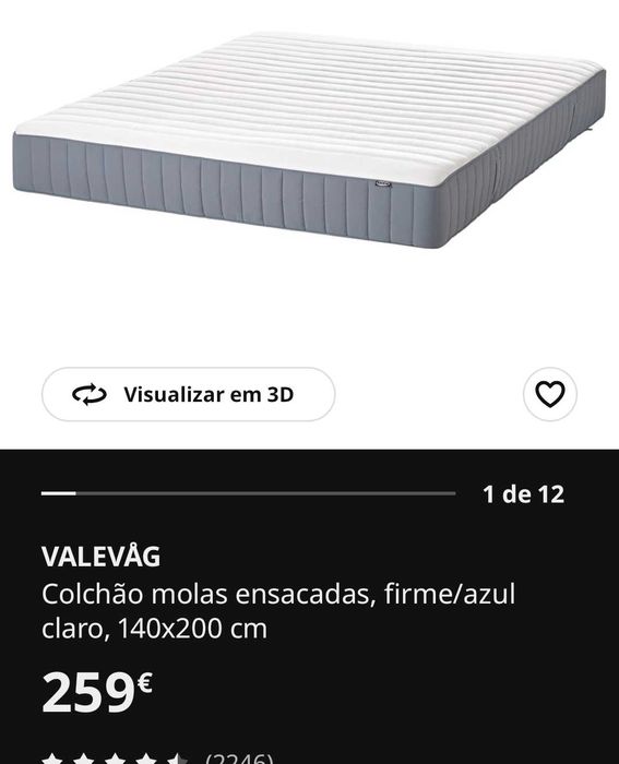 Vendo cama brimnes + colchão