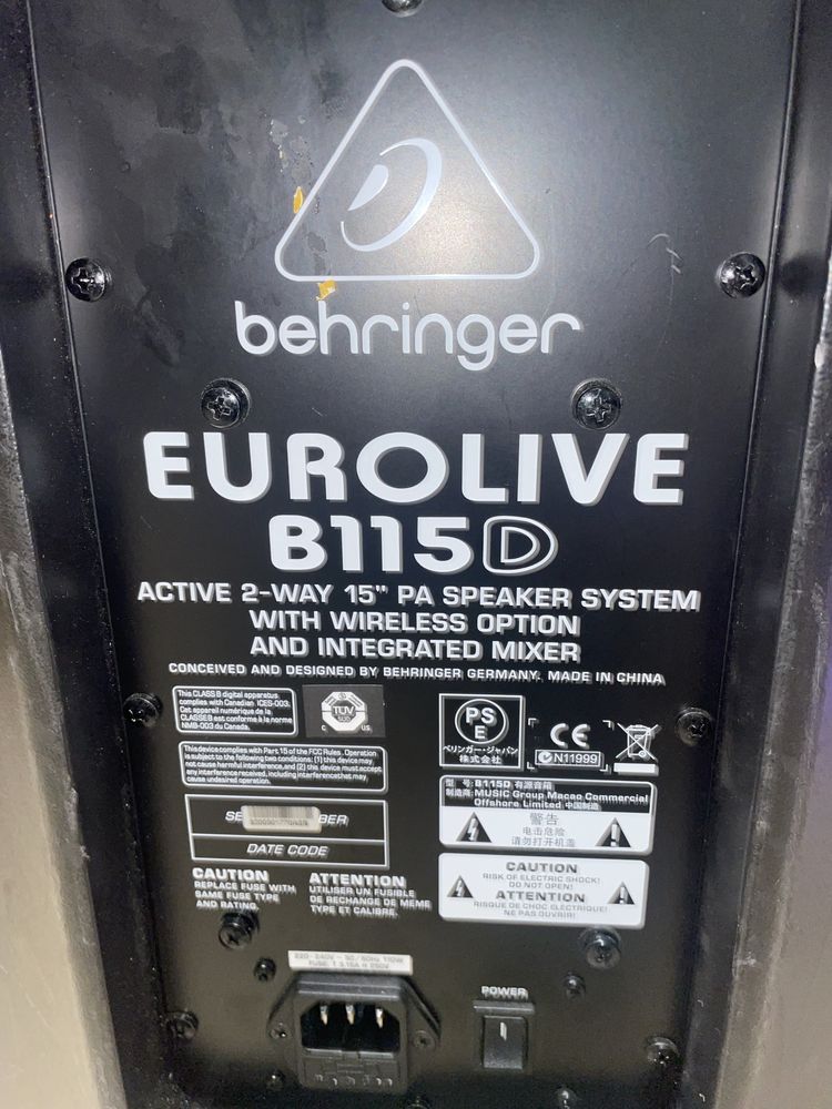 Behringer B115d Active 2-Way Loudspeaker