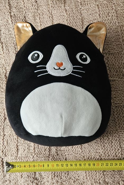 Przytulanka czarny kot nietoperz 30cm halloween zabawka pluszowa nowa