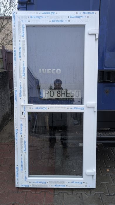 KR HAUS drzwi 90x190 zewnętrzne nowe zaniżane pcv okna drzwi POZNAŃ