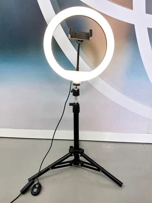 Ring Light com Tripé, Suporte de Telemóvel e Comando NOVO