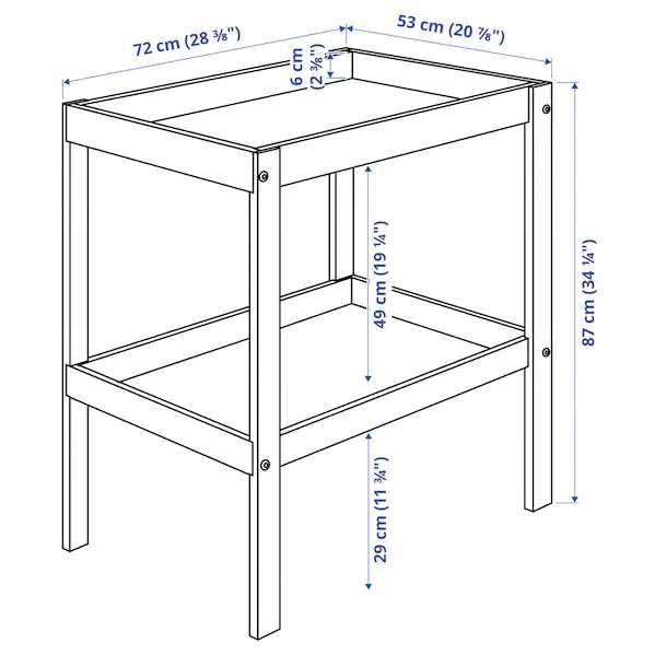 Przewijak IKEA SNIGLAR Stół do przewijania buk 72x53 cm