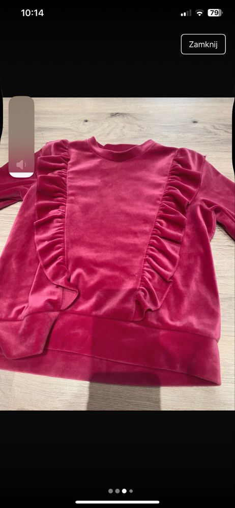 Welurowy dres dla dziewczynki 128/134
