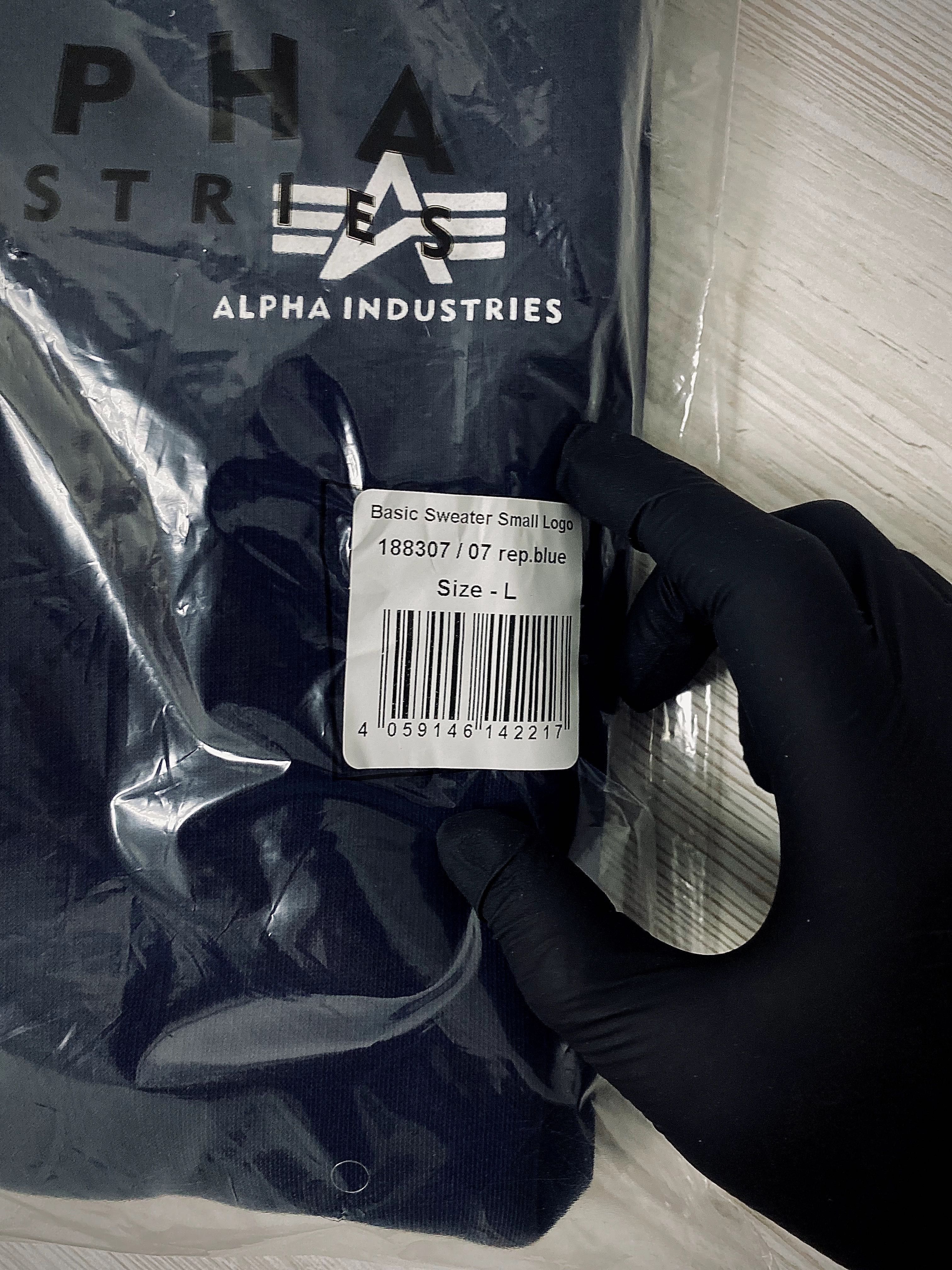 Кофта Alpha Industries утеплена темно-синя оригінал