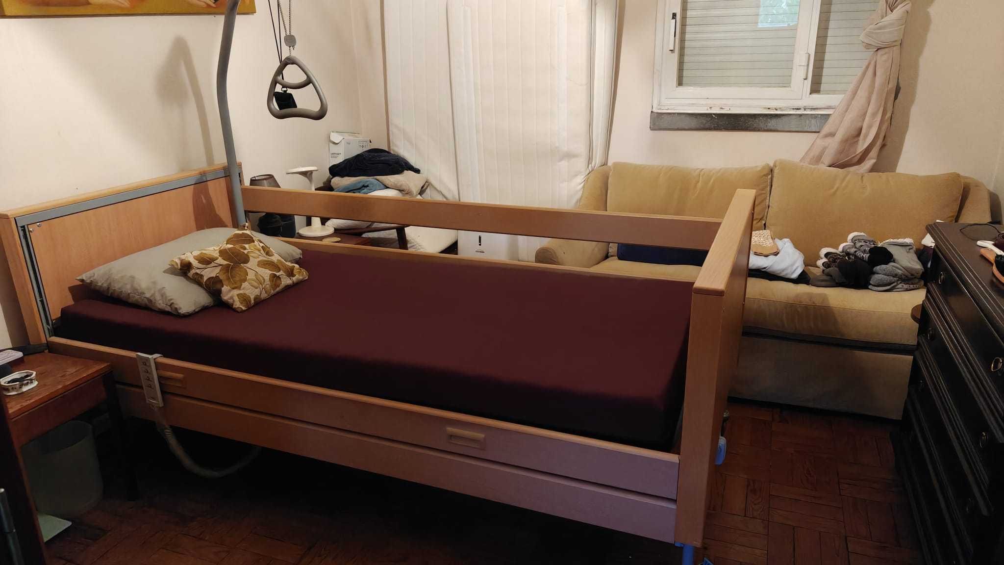 Cama articulada eléctrica com colchão